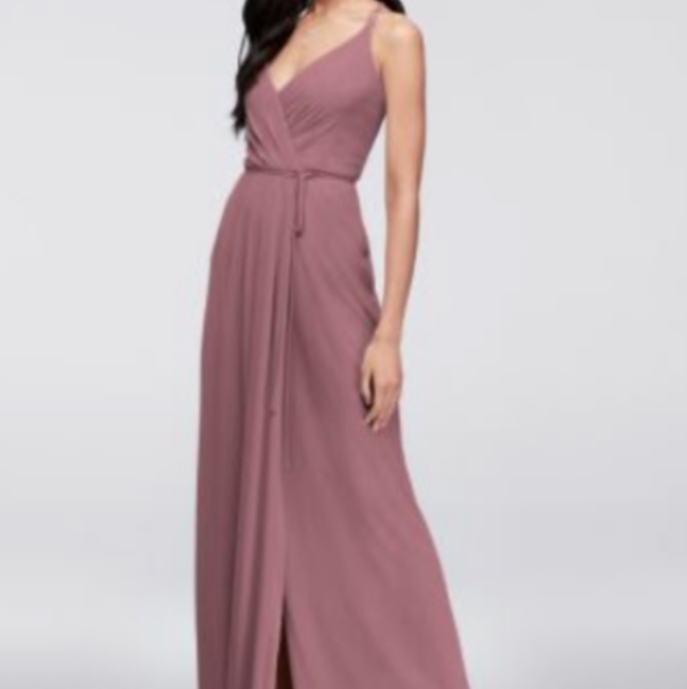 David's Bridal Georgette Dress in Quartz NWT Size 8